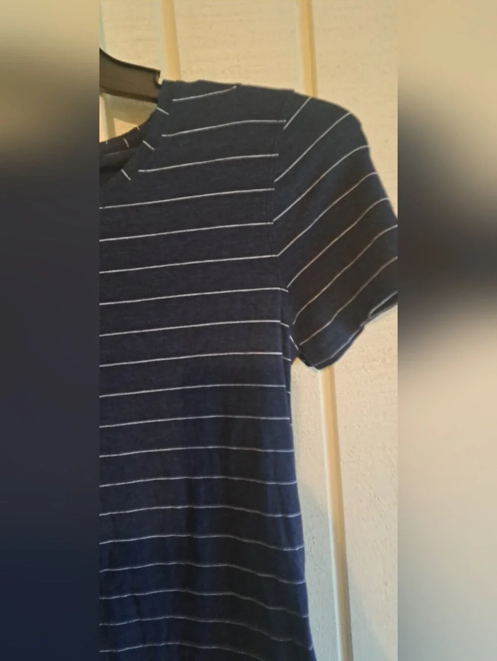 Lululemon Love Crew Blue White Stripe Shirt Crew Shirt Tshirt Sz 4